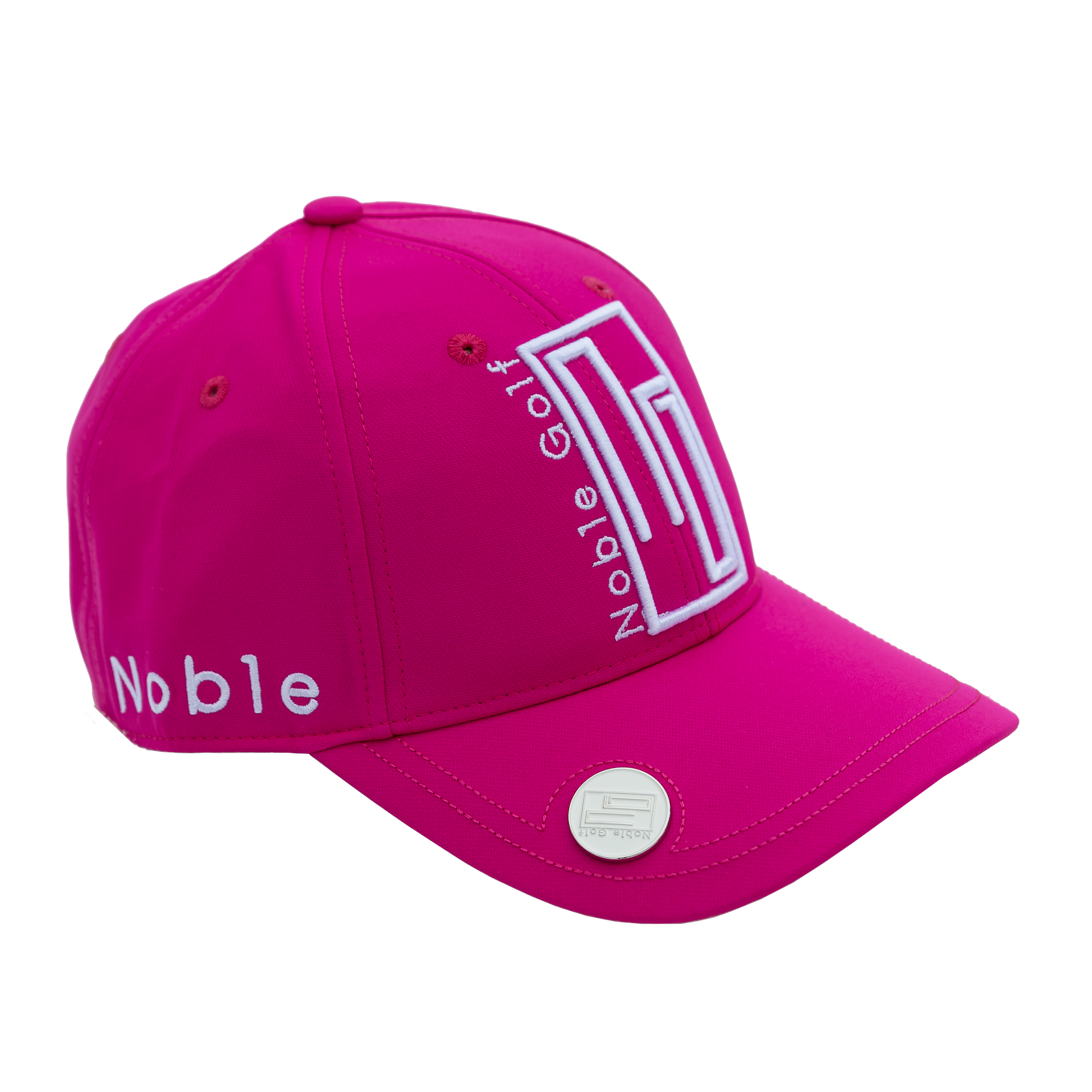 Classy golf cap with ball marker