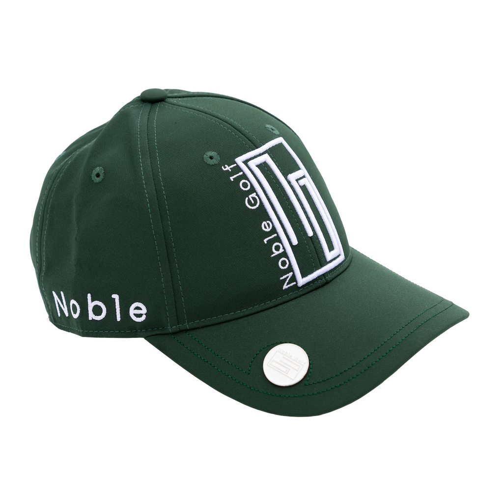 Classy golf cap with ball marker
