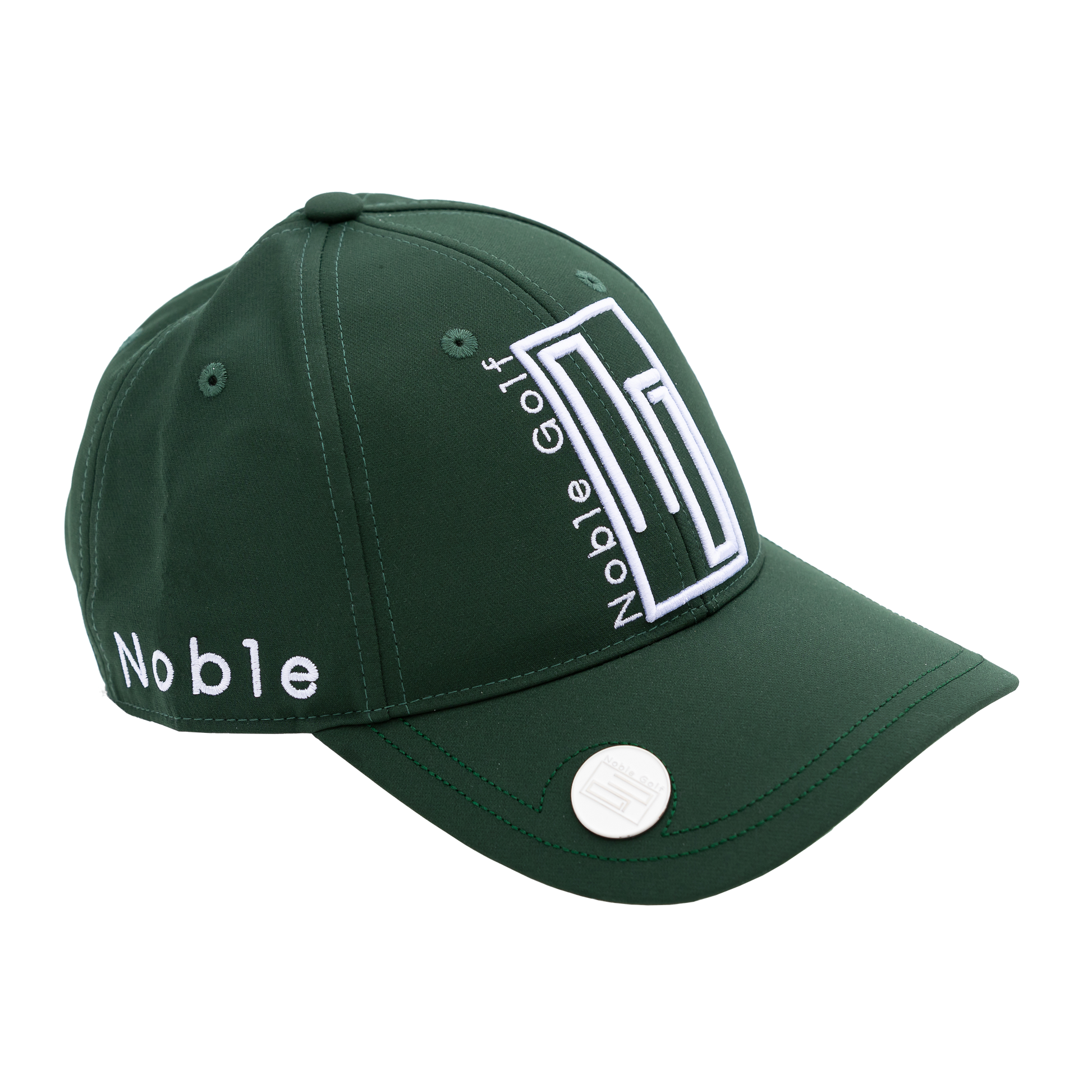 Classy golf cap with ball marker