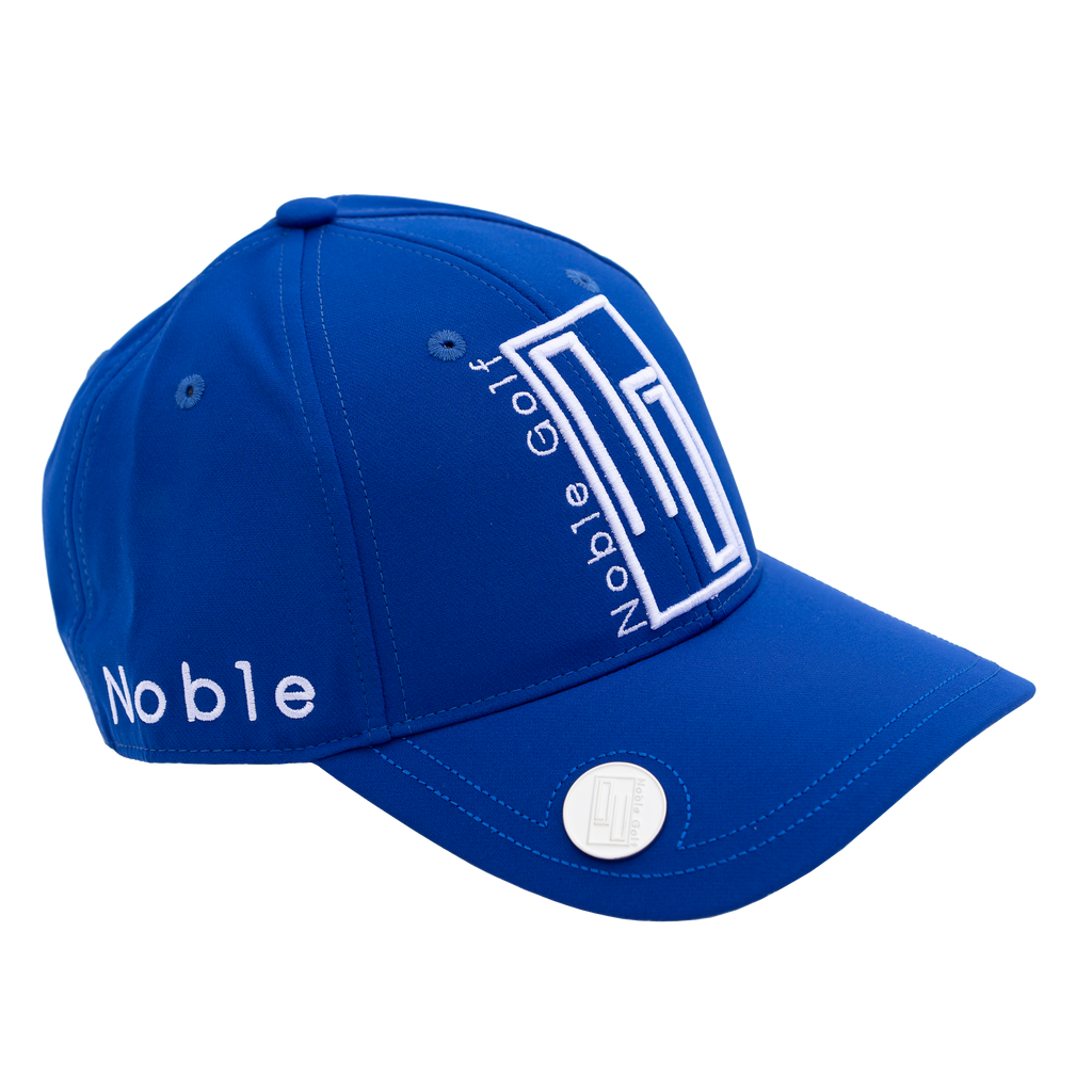 Classy golf cap with ball marker